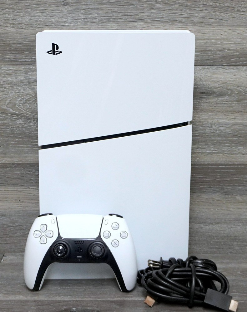 Sony PlayStation 5 Slim Disc PS5 1TB White Console Gaming System CFI-2015
