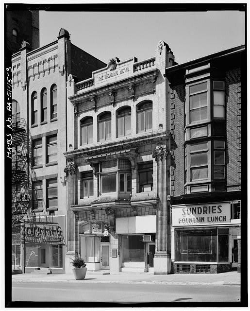 3. VIEW OF EAST (FRONT) ELEVATION - Reading News Building, 22-24 North Fifth