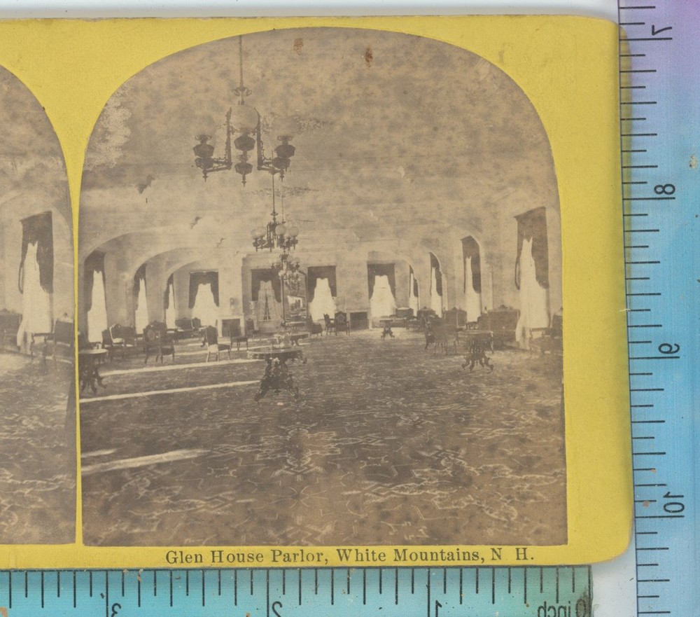 Glen House Parlor White Mountains NH New Hampshire Stereoview