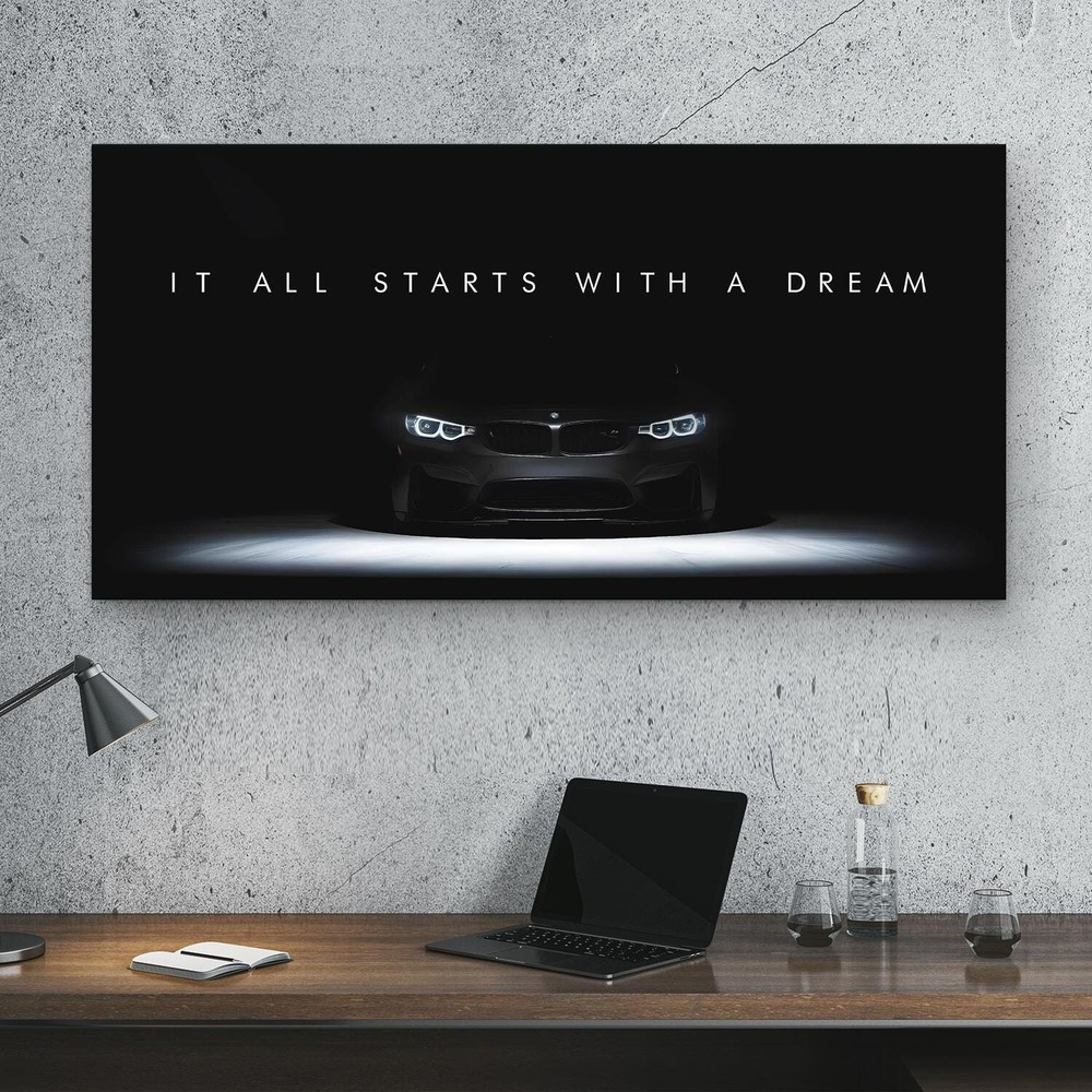 BMW M3 Dream Big Wall Art | Supercar Enthusiast Decor,  Poster Decor