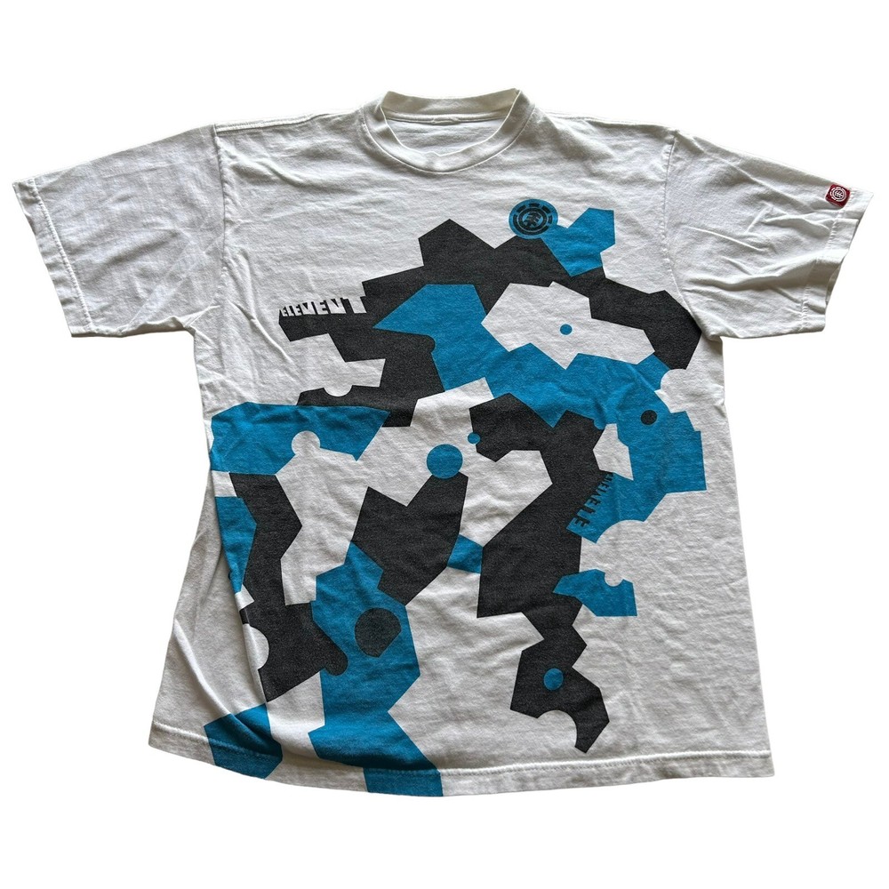 Vintage y2k Cyber Grunge Element Skateboards Abstract Graphic Grunge Shirt XL-image