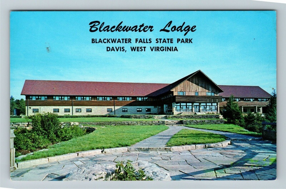 Davis WV-West Virginia Blackwater State Park Blackwater Lodge Vintage Postcard