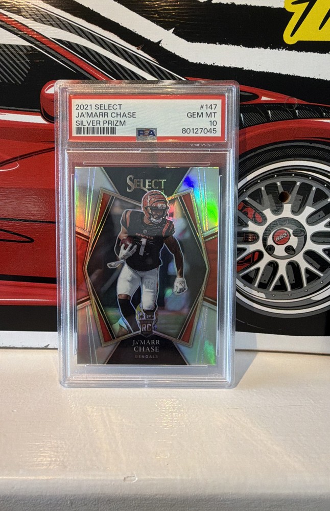 2021 Panini Select - Premier Level Ja'Marr Chase #147 Silver Prizm (RC)