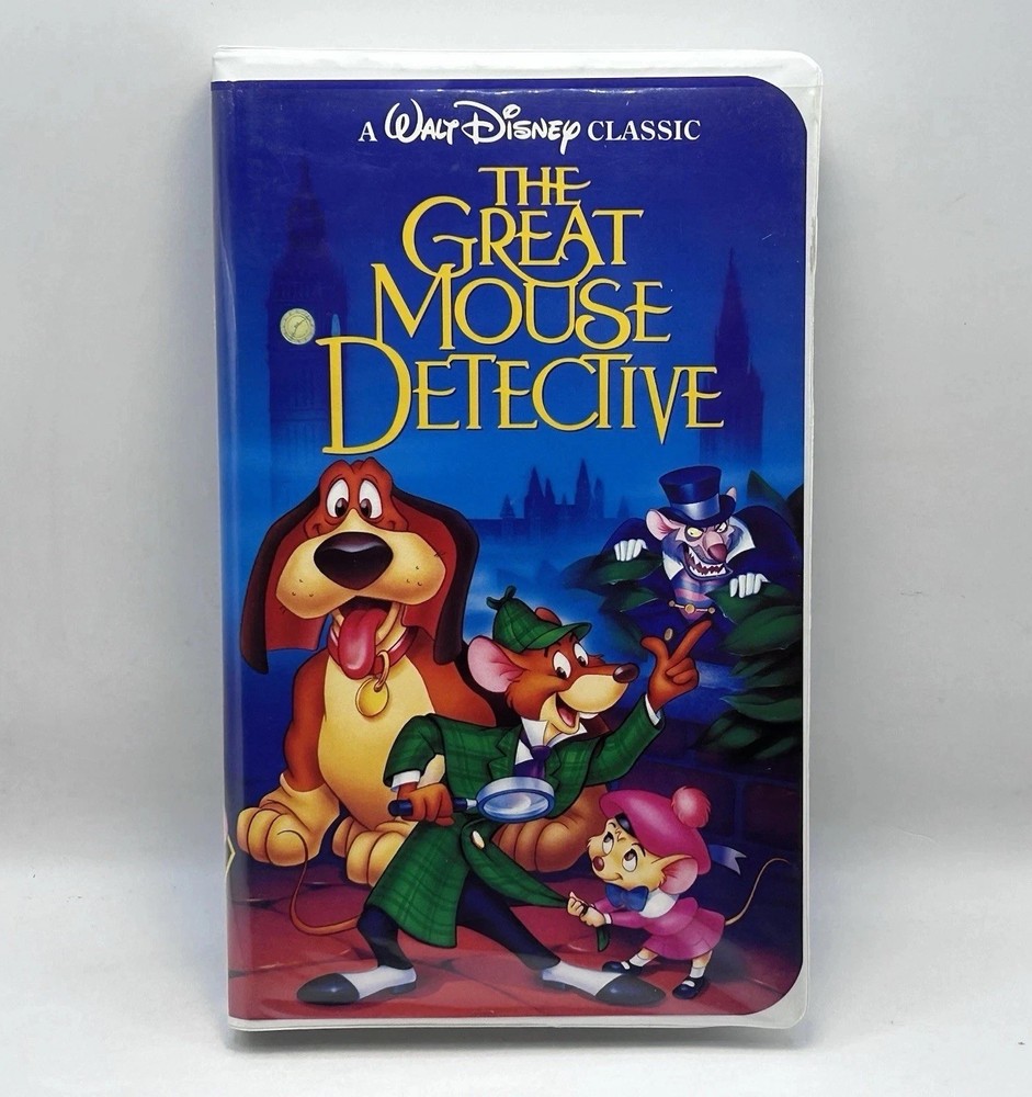 Great Mouse Detective VHS Disney Video Tape Black Diamond Clamshell Nearly New!