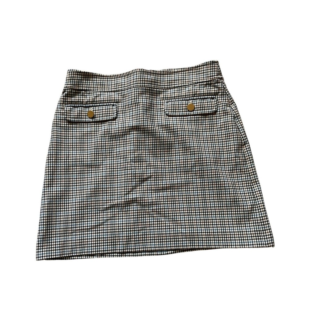 Loft Womens/Teen Straight Plaid Skirt Size 6 Petite Functional pockets Mini