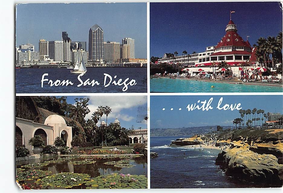 Postcard Scenes & Views San Diego California USA