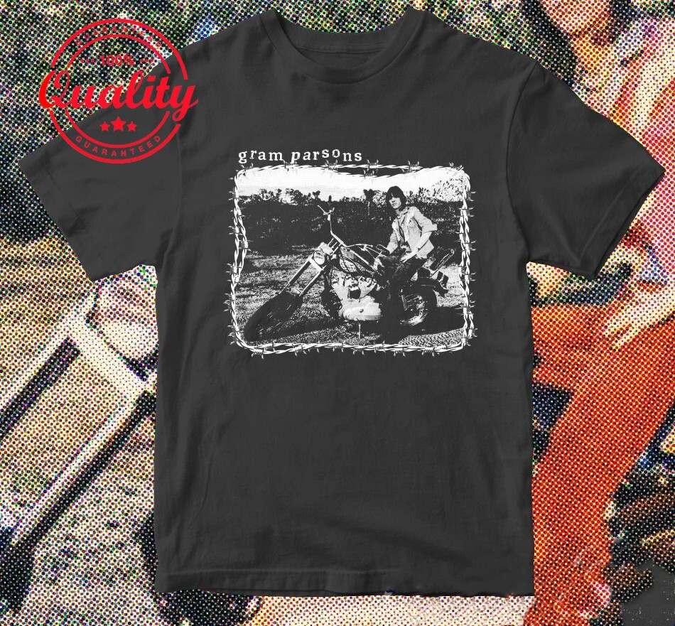 Gram Parsons Black T-Shirt Cotton All Size Gift For Men Women