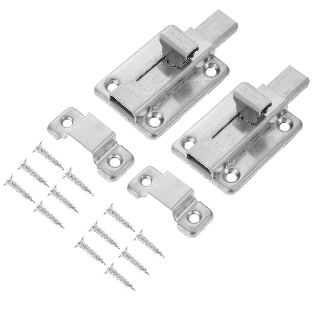 Double Head Latch Lock for Sliding Doors - 2 Sets