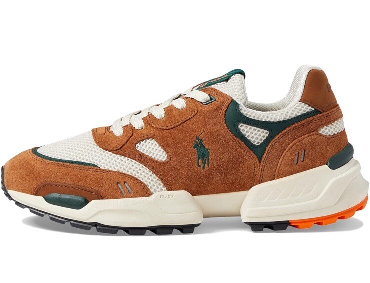 Polo Ralph Lauren Men's Jogger Suede & Mesh Sneaker, Size 10.5 D