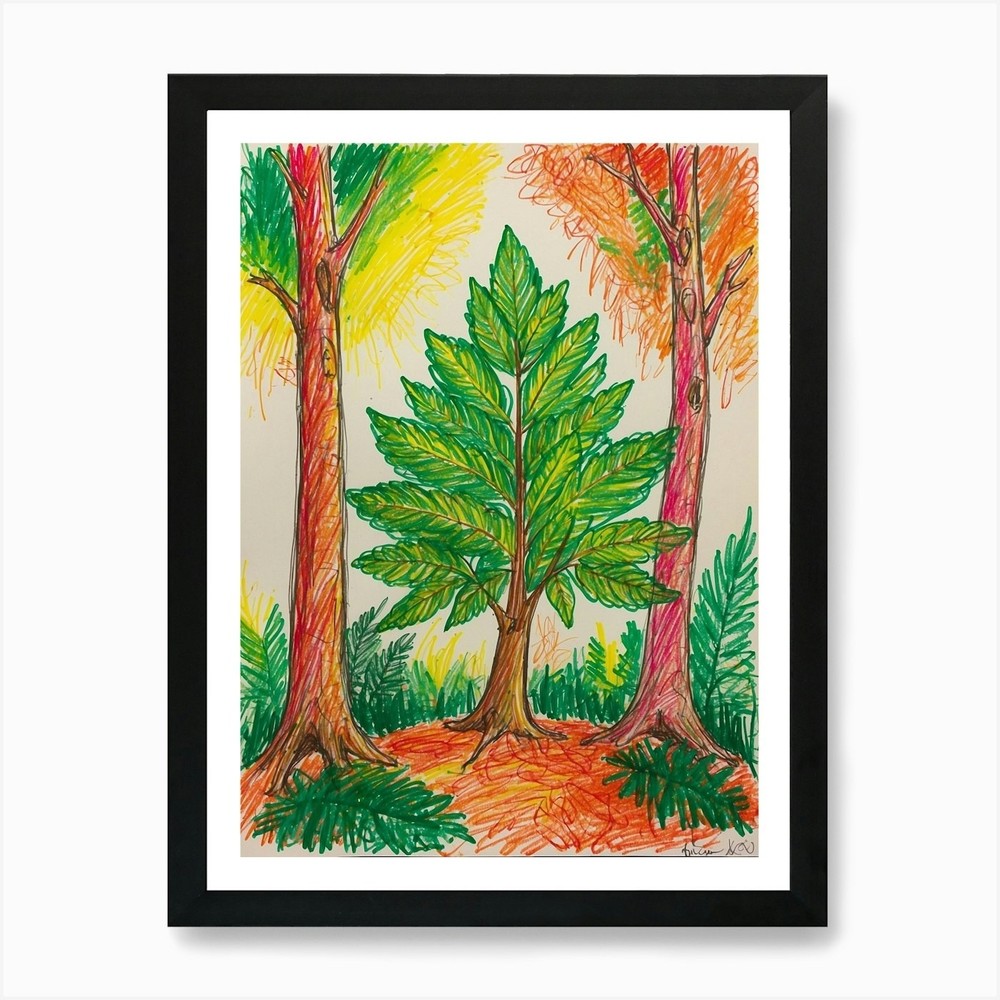 Tree in the Forest 1 Framed Art Print Canvas Wall Decor Picture  