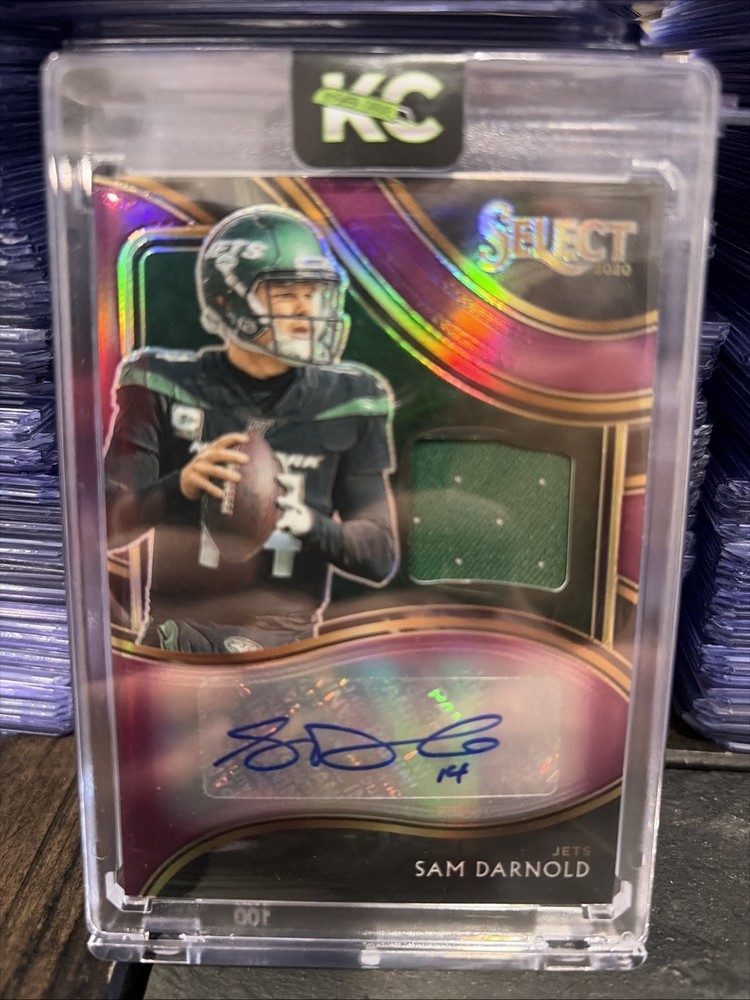 2020 Panini Select - Signature Memorabilia Sam Darnold #SM-SDA Purple Prizm /20