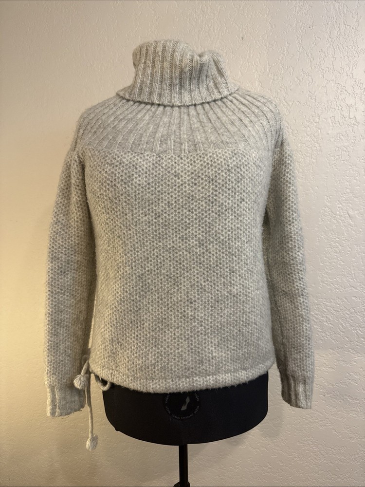 Madewell NWOT Medium Chunky Knit Turtleneck Sweater Cozy Wool Mohair