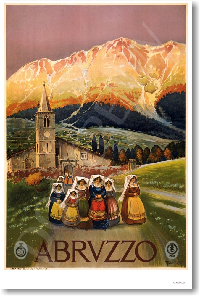 Abruzzo Italy - NEW Italian Travel European Artwork Print POSTER-image
