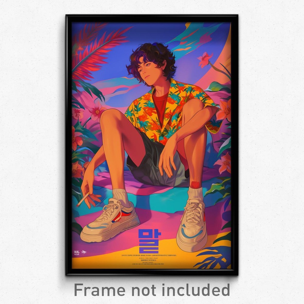 Vintage Korean Psychedelic Movie Poster - Noteworthy Leg Retro Film Art Print