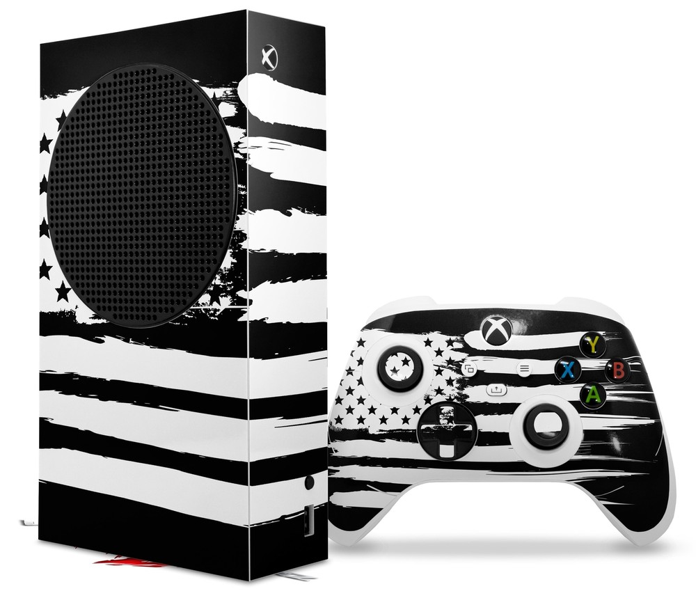 Skins XBOX Series S Console Controller Brushed USA American Flag