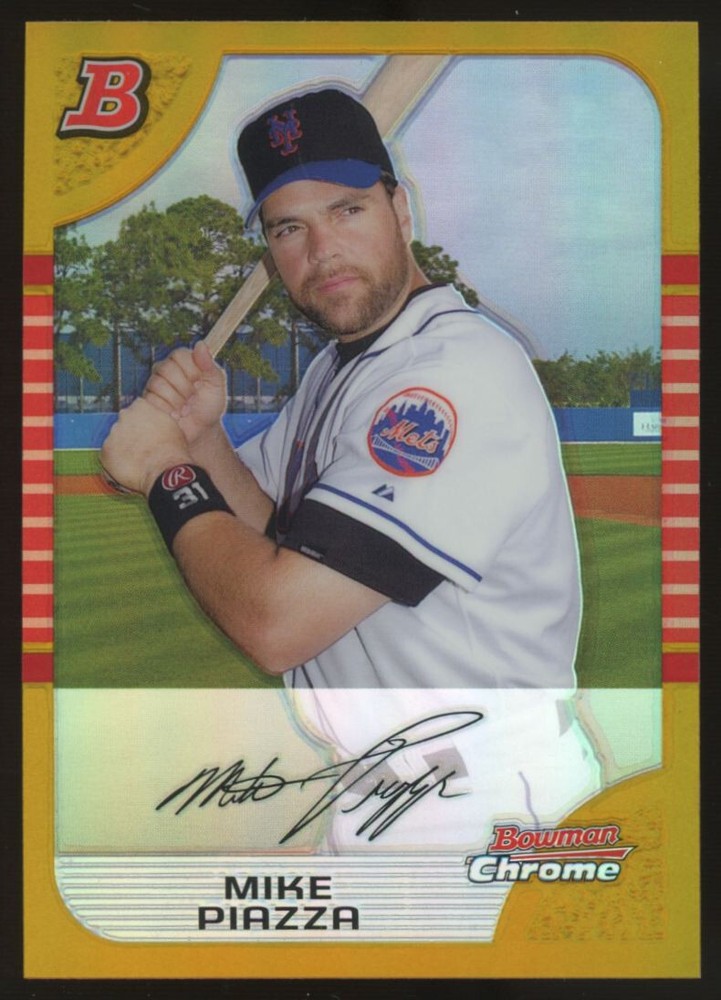 2005 Bowman Chrome Mike Piazza Gold Refractor /50 #45