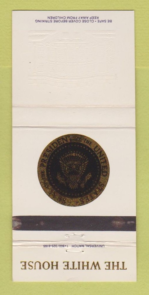 Matchbook Cover - The White House President of the United States 30 Strike