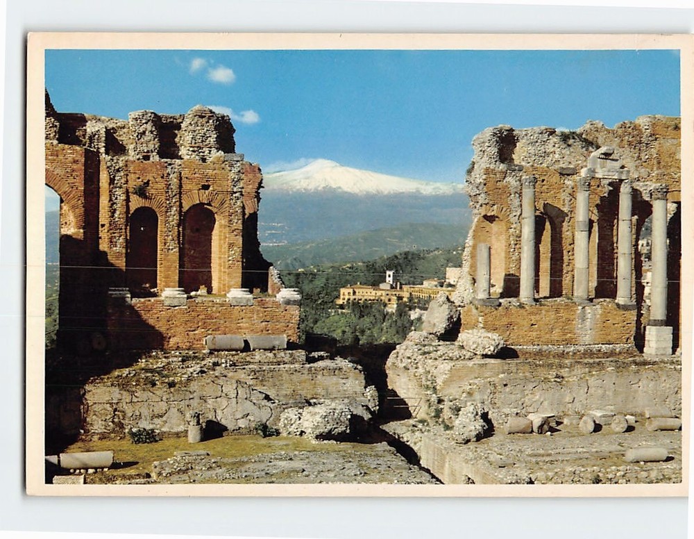 Postcard The Ancient Theatre of Taormina Sicily Italy