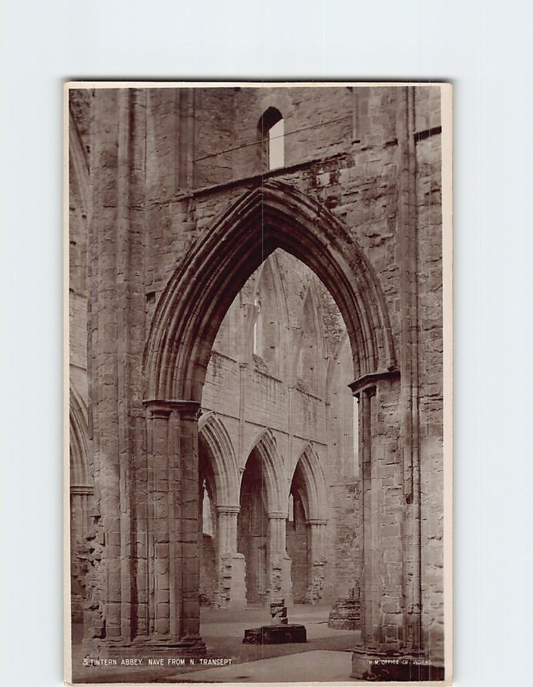 Postcard Interior Tintern Abbey in Wales