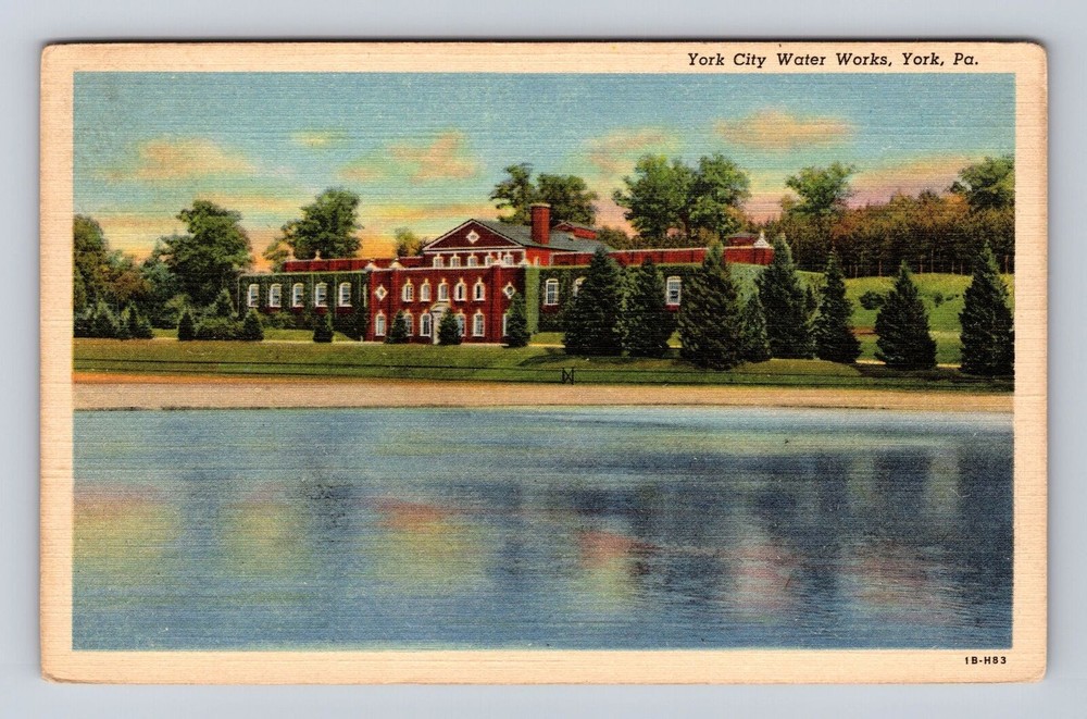 York PA-Pennsylvania, York City Water Works, Vintagecard