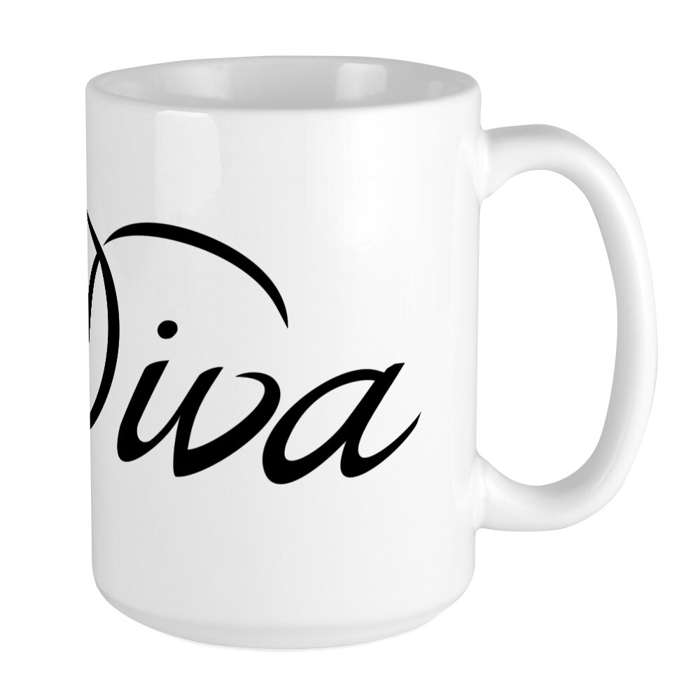 CafePress Diva Coffee Mug, Large 15 oz. White Coffee Cup (603925322)