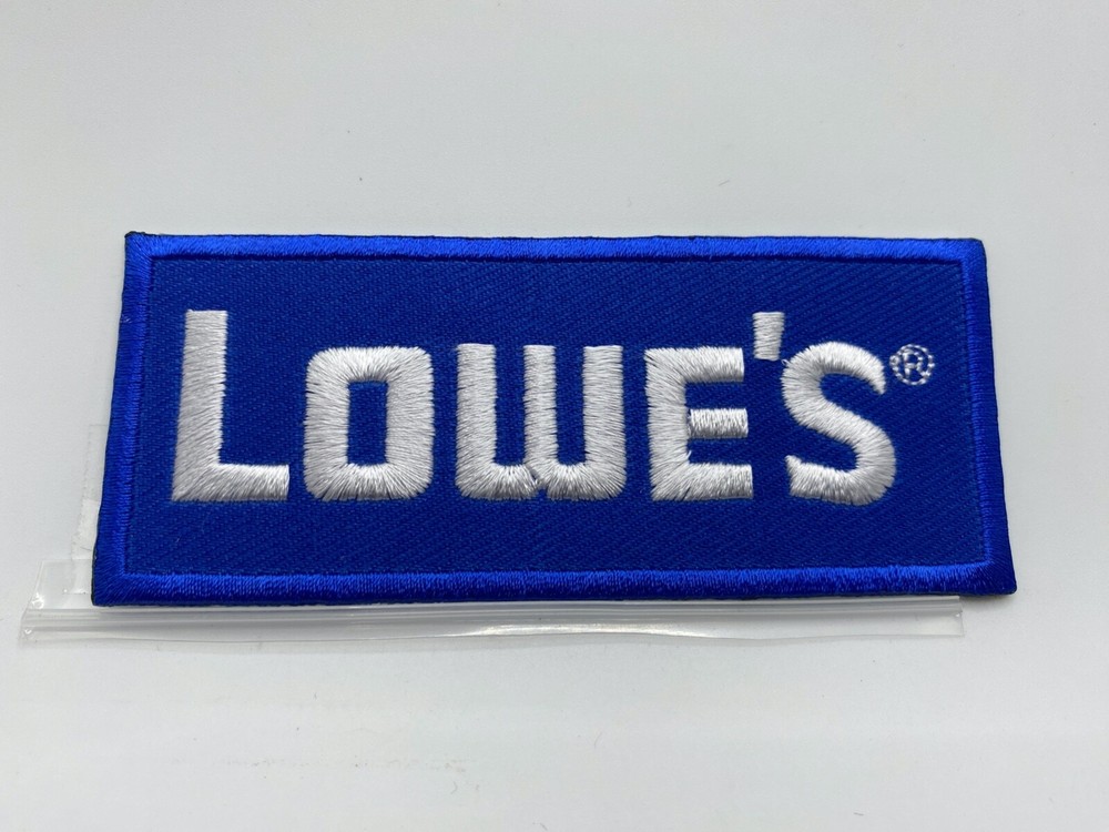 Lowe's Embroidered Iron-On Company Name Patch Tag