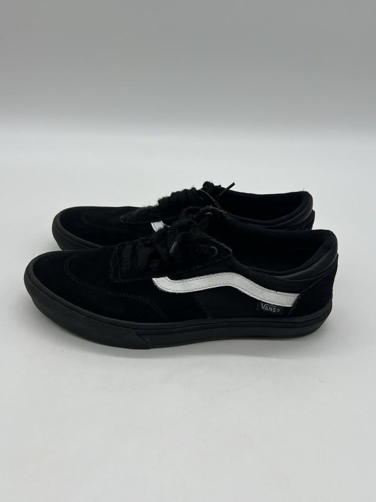 Vans Men’s Sz 7 Black/White Suede Gilbert Crockett PopCush Blackout Skate Shoes.