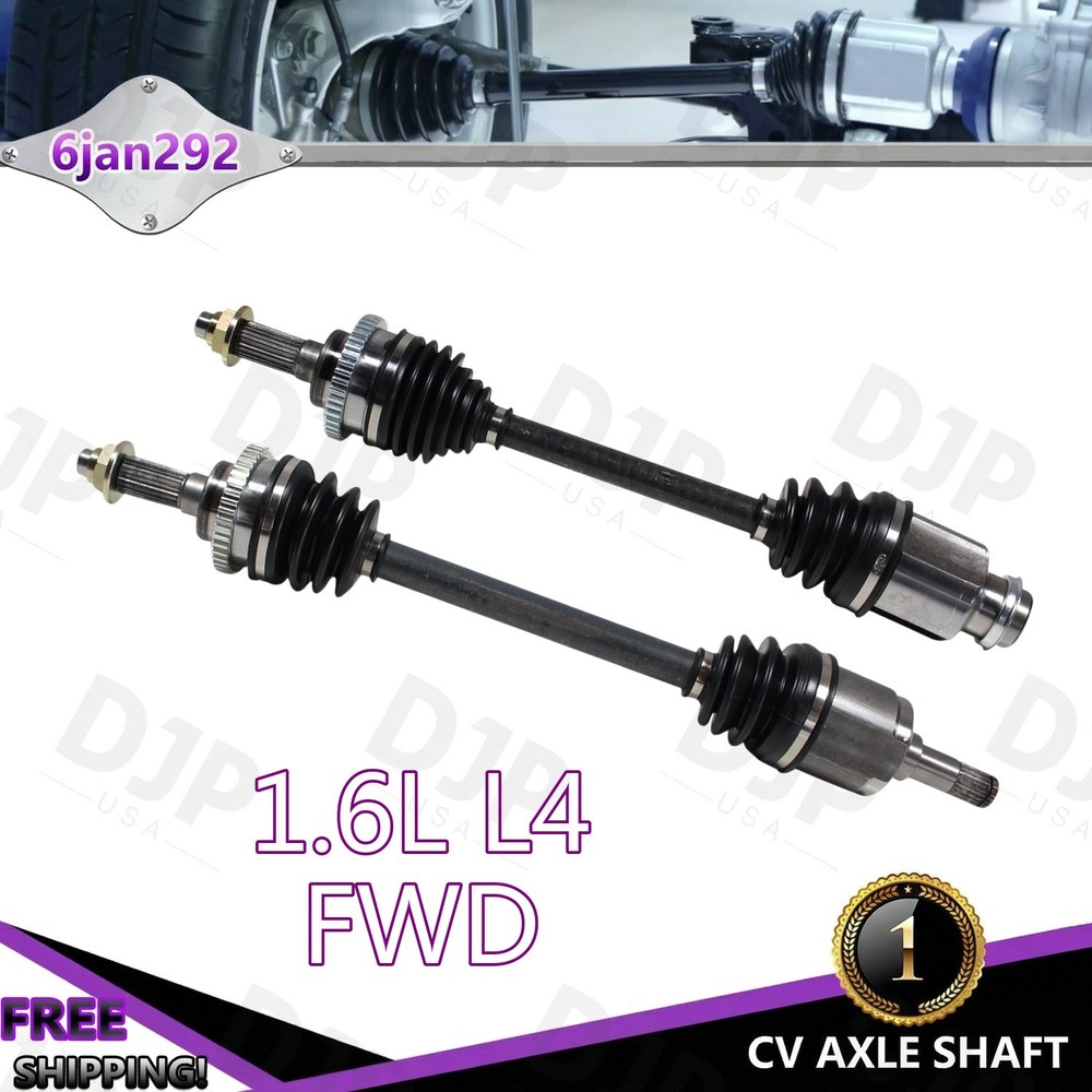 Front Driver & Passenger Pair CV Axle Shaft for 1994-1995 Mazda MX-3 1.6L L4 FWD
