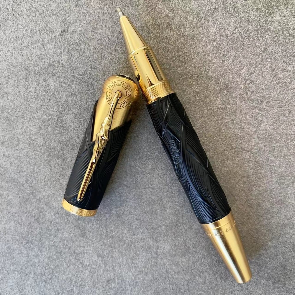Deluxe Writers Brothers Grimm Series Black-Gold Color 0.7mm Rollerball Pen
