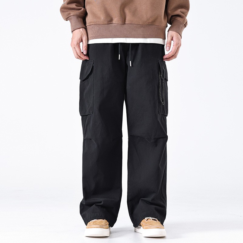 Men's Outdoor Cotton Workwear Pants Spring New Loose Straight Leg Casual Pants