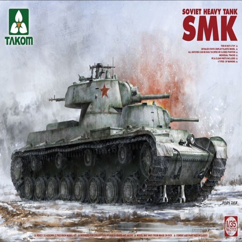 Takom 2112 1/35 Soviet Heavy Tank SMK Assemble Model Kit