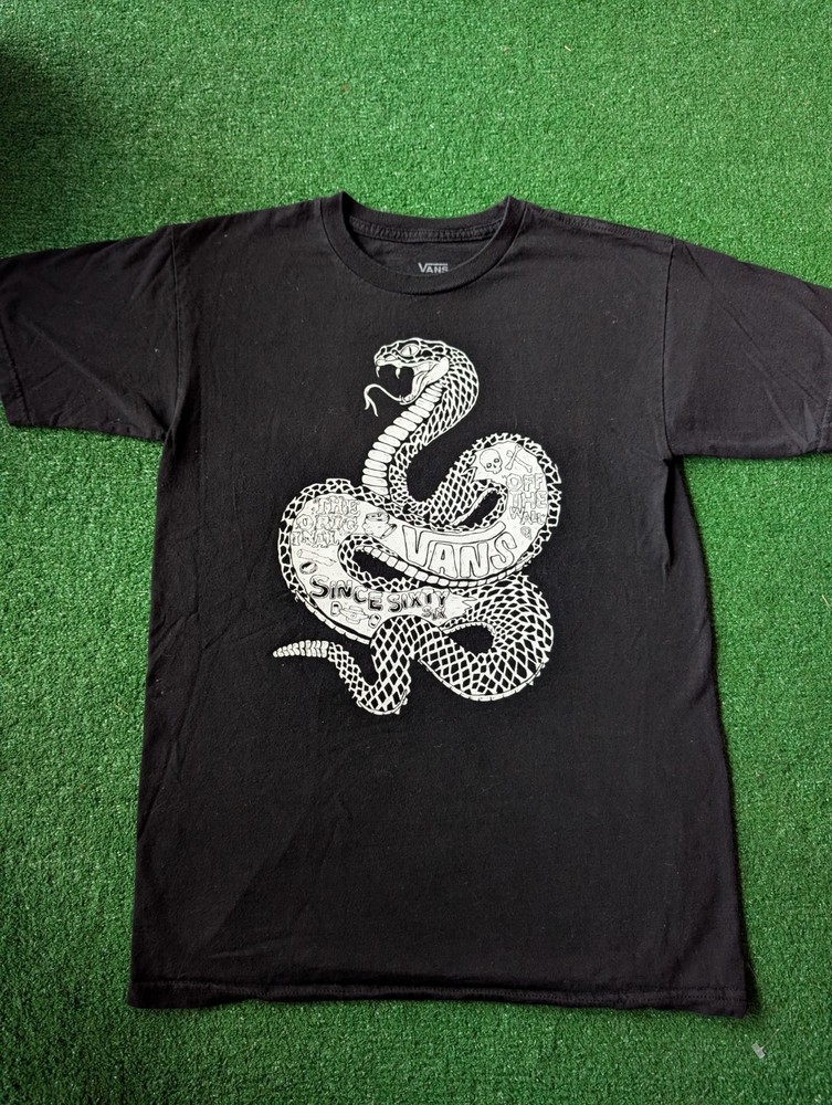 Vans Off The Wall  Cobra Black Men's Tee shirt Small Unisex