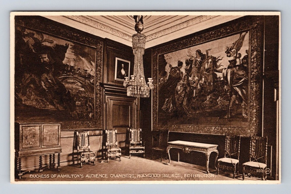 Edinburgh Scotland, Holyrood Palace, Duchess Of Hamilton's Vintage Postcard