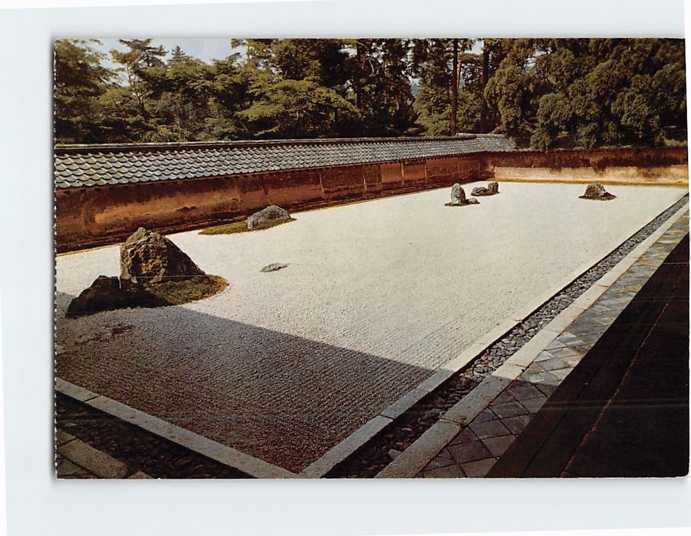 Postcard Garden of Ryoanji Kyoto Japan