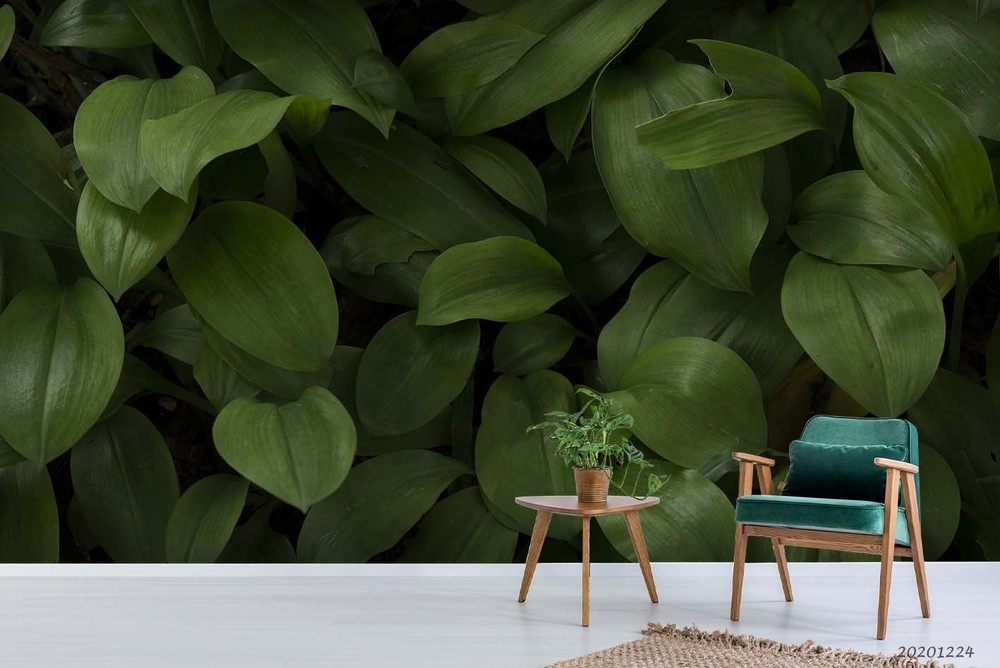 3D Green Plants Leaves Wall Murals Wallpaper Murals Wall Sticker