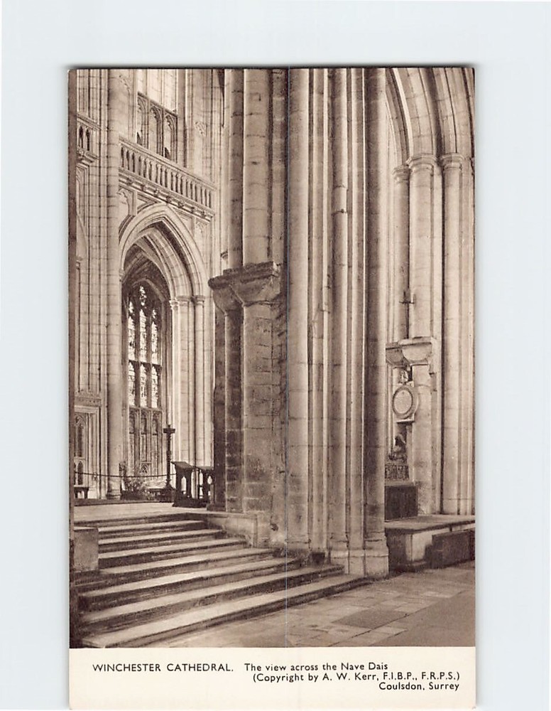 PostcardThe View Across The Nave Dais Winchester Cathedral England