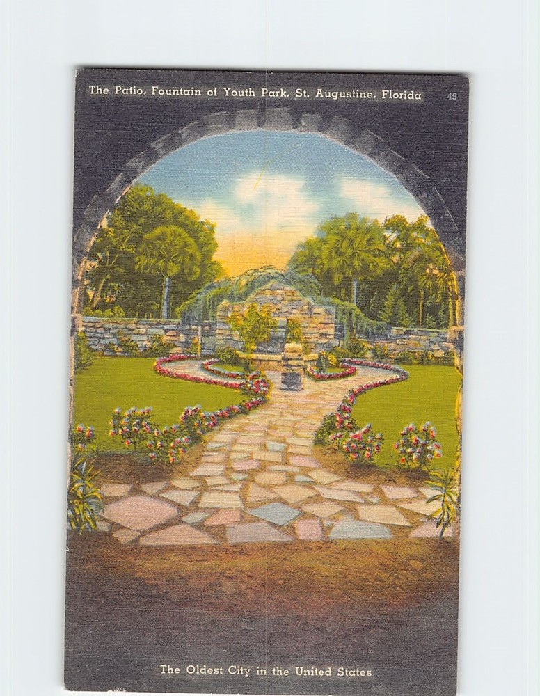 Postcard The Patio Fountain of Youth Park St. Augustine Florida USA