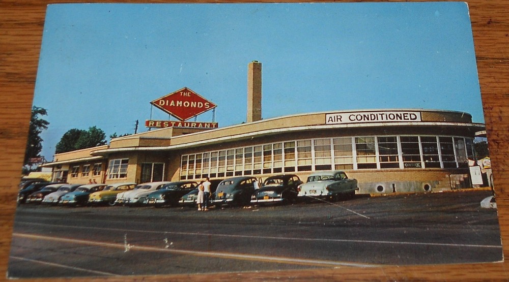 1960's Postcard The Diamonds Restaurant Villa Ridge Missouri Route 66 T5
