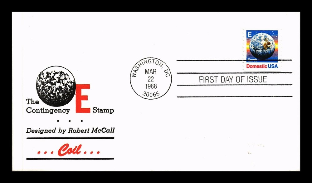 DR JIM STAMPS US COVER EARTH DOMESTIC E RATE FIRST DAY ISSUE COIL