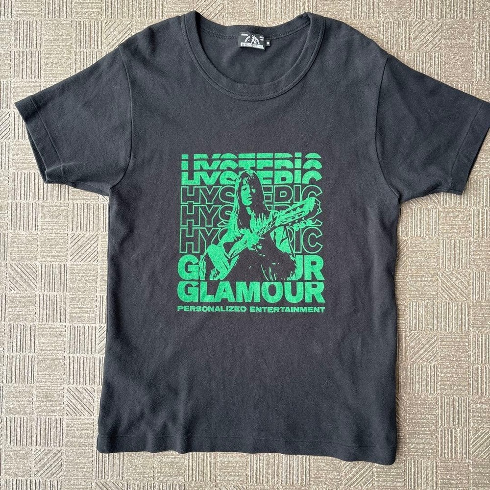 Hysteric Glamour Black T-Shirt M Printed Logo Near Mint Condition