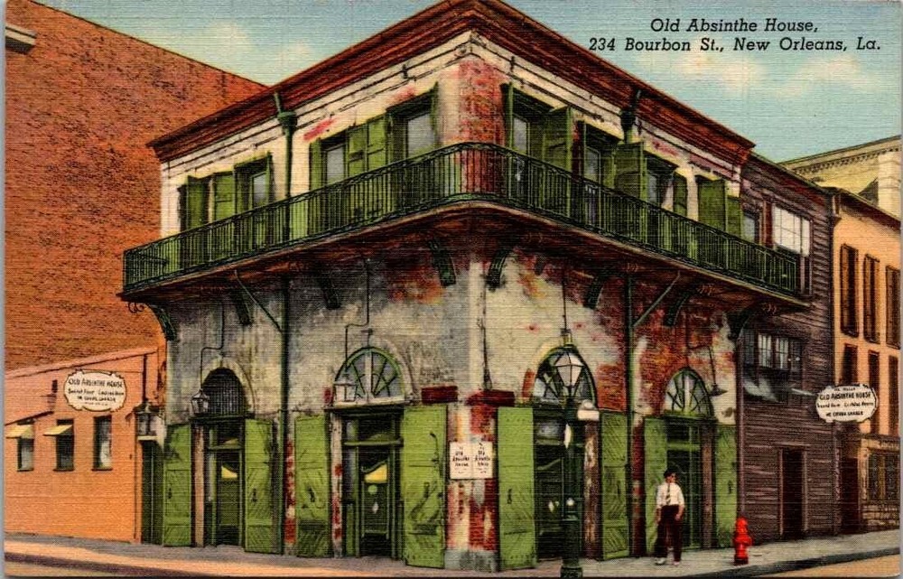 Postcard Old Absinthe House 234 Bourbon Street New Orleans LA Louisiana-image