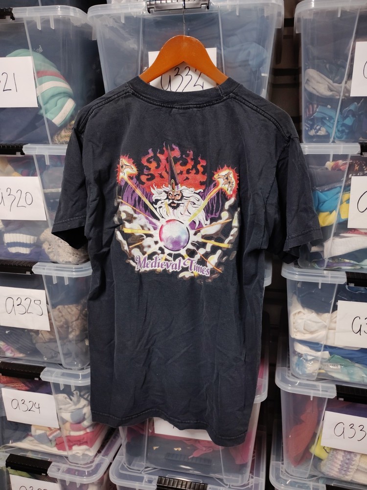 vtg medieval Times Magical Wizard Shirt Size Large Fair/Wear  Triple A Tag A350