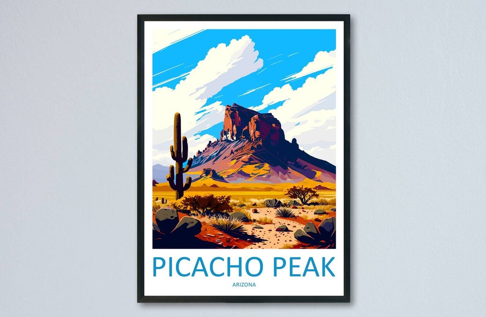 Picacho Peak Travel Print Wall Art Picacho Peak Wall Hanging Home Dcor Picacho