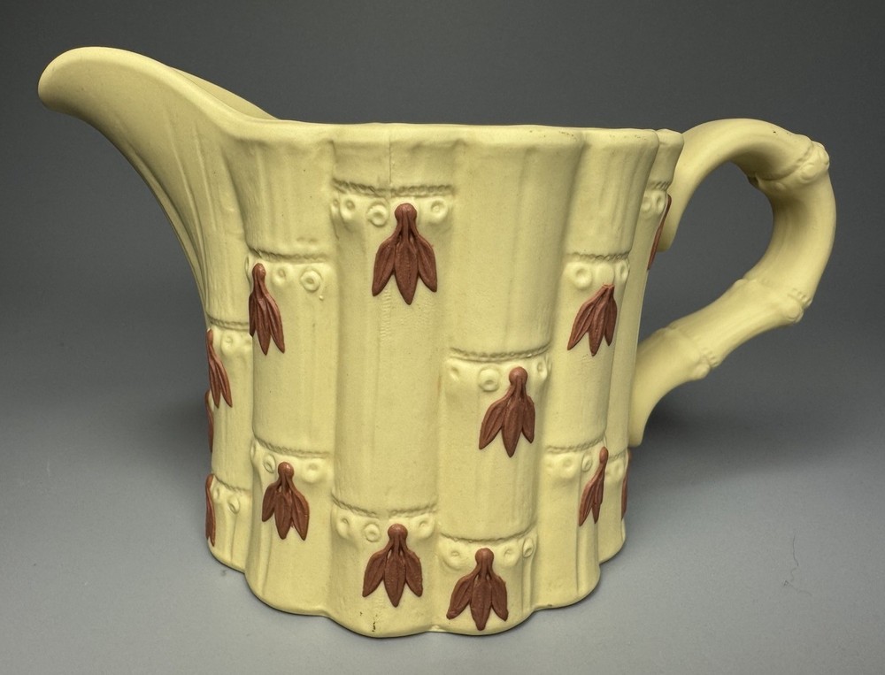 Vintage WEDGWOOD Caneware Bamboo CREAMER Primrose Yellow - Made in England
