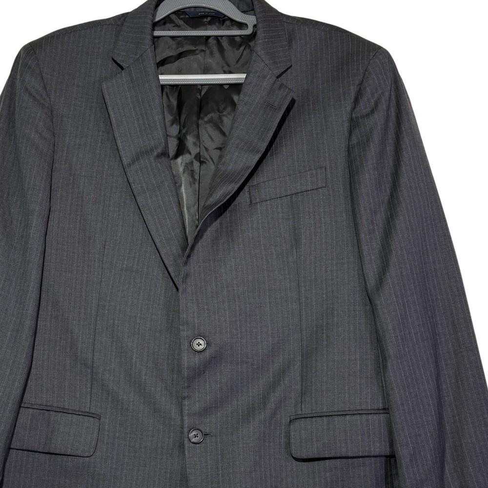 Brooks Brothers 1818 Madison Gray Wool Blazer Jacket Mens 44L Made in Italy