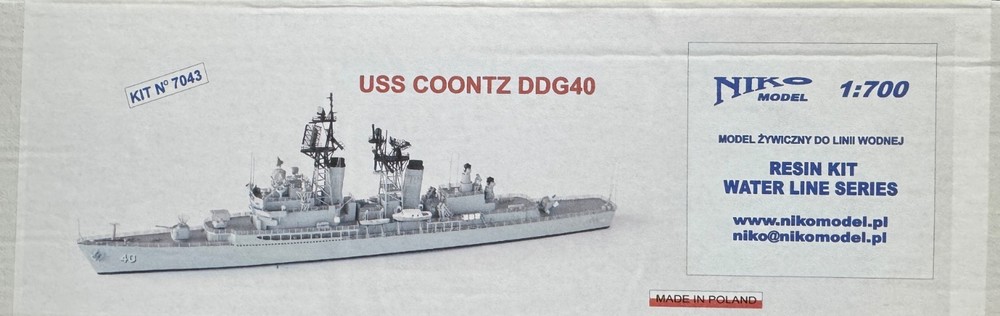 NIKO MODEL 1/700 #7043 USS Coontz DDG40  resin ship