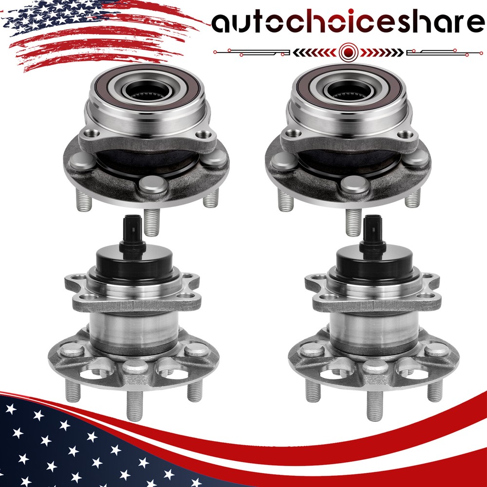 2012-2015 Toyota Prius Front Rear Wheel Hub Bearing Assembly Set 4pcs