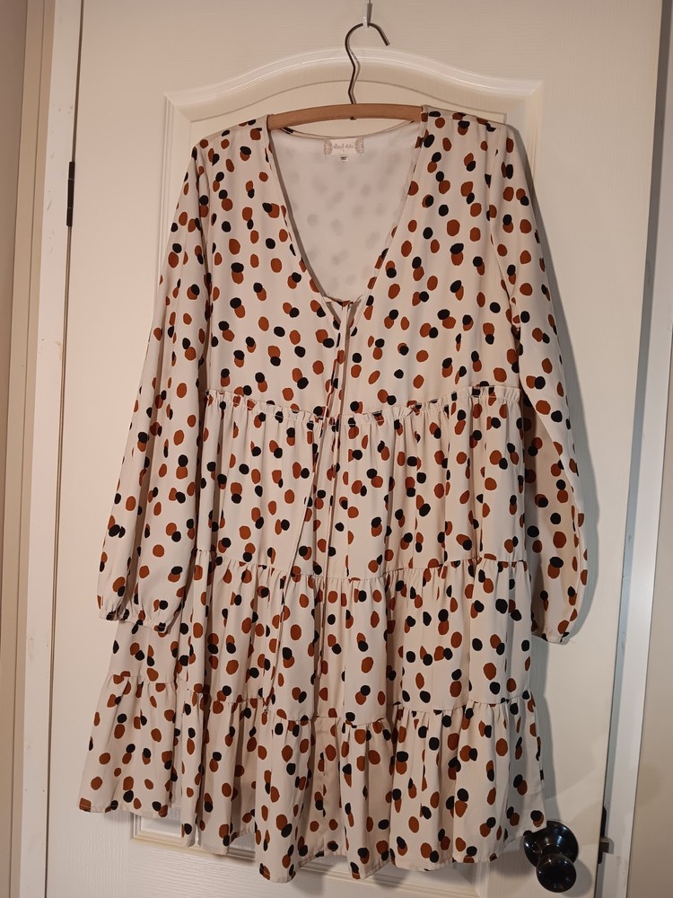 Altered State Women's Babydoll Dress, Long Sleeve, L,