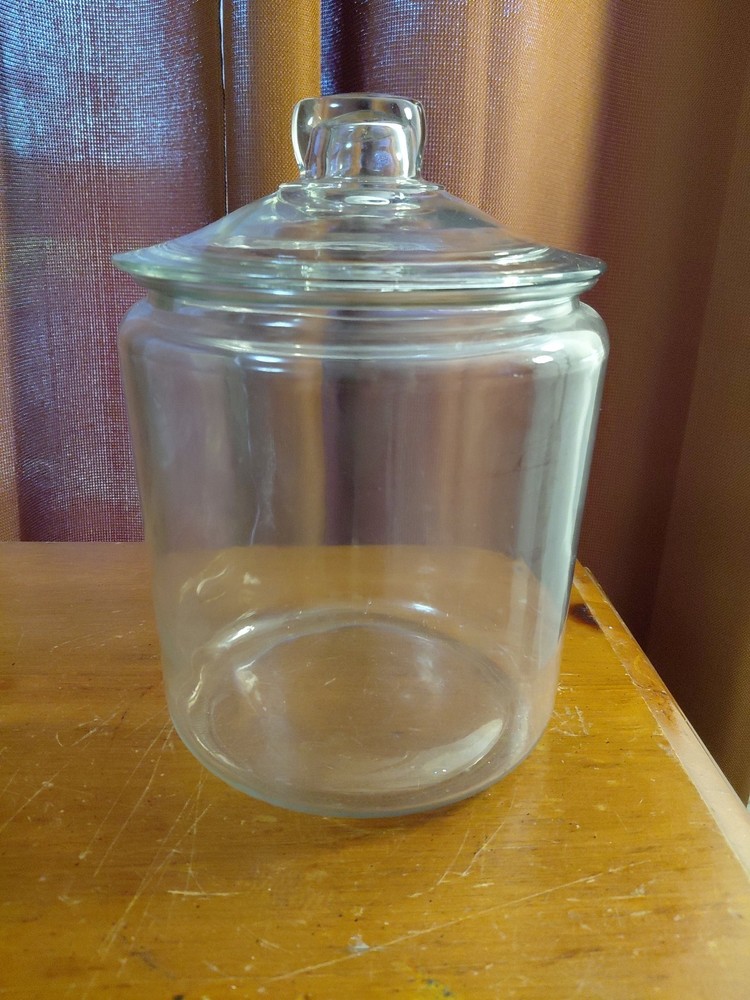 Anchor Hocking 2 Gallon Glass Storage Jar w Lid Candy Apothecary Jar Made in USA