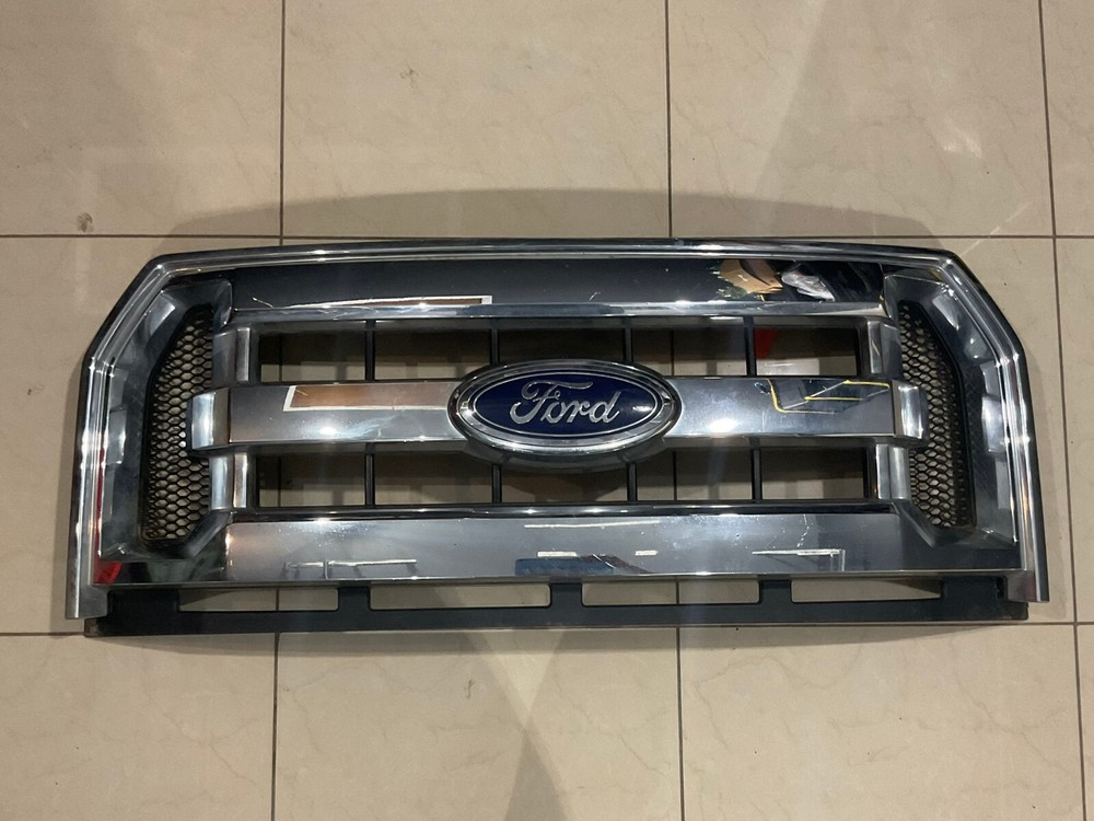 Grille Grill Silver & Black Ford 2015 2016 F-150 Pickup Truck FL34-8200+DB OEM